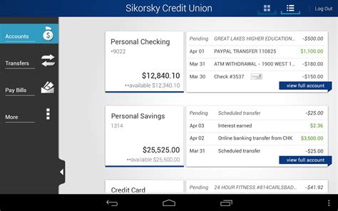 sikorsky financial credit union app